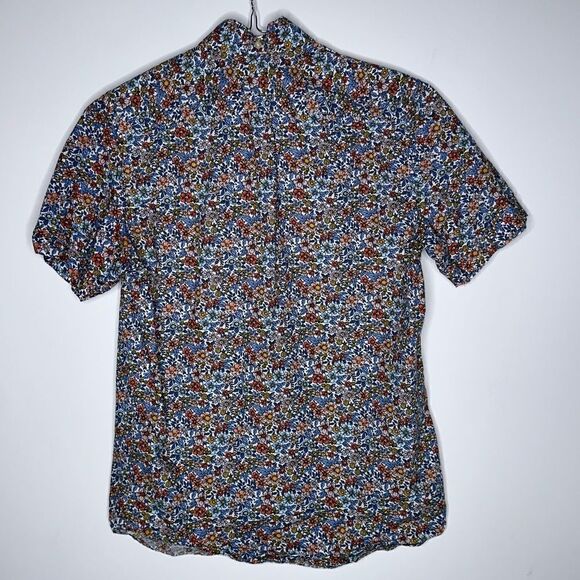 Ken LTD Short Sleeve‎ Small Red/Blue/Green Small Floral Print Shirt - Picture 3 of 5